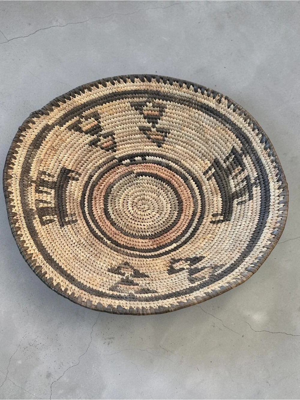 Vintage African Hausa Basket Tray 12